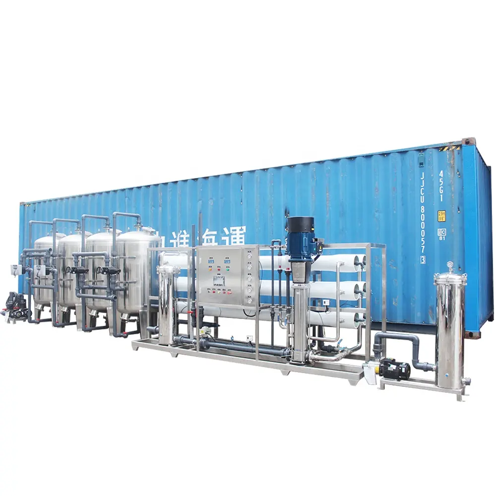 Diseño móvil industrial de purificación de agua destilada sistemas ro filtro planta de tratamiento de agua para la venta