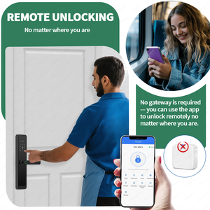 Xhome Wifi impronta digitale Smart serratura porta con telecamera Intercom telecomando App controllata per casa ufficio Villa porta di legno compatibile