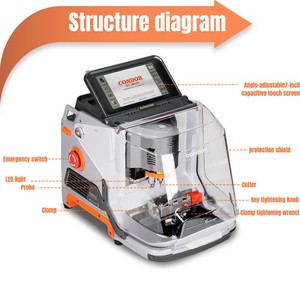 Computerized 7 Inch Touch Screen <strong>Key</strong> <strong>Cutter</strong> Car Automatic <strong>Key</strong> Cutting Machine Xhorse Condor XC-Mini Plus for Sale - Product Image 4