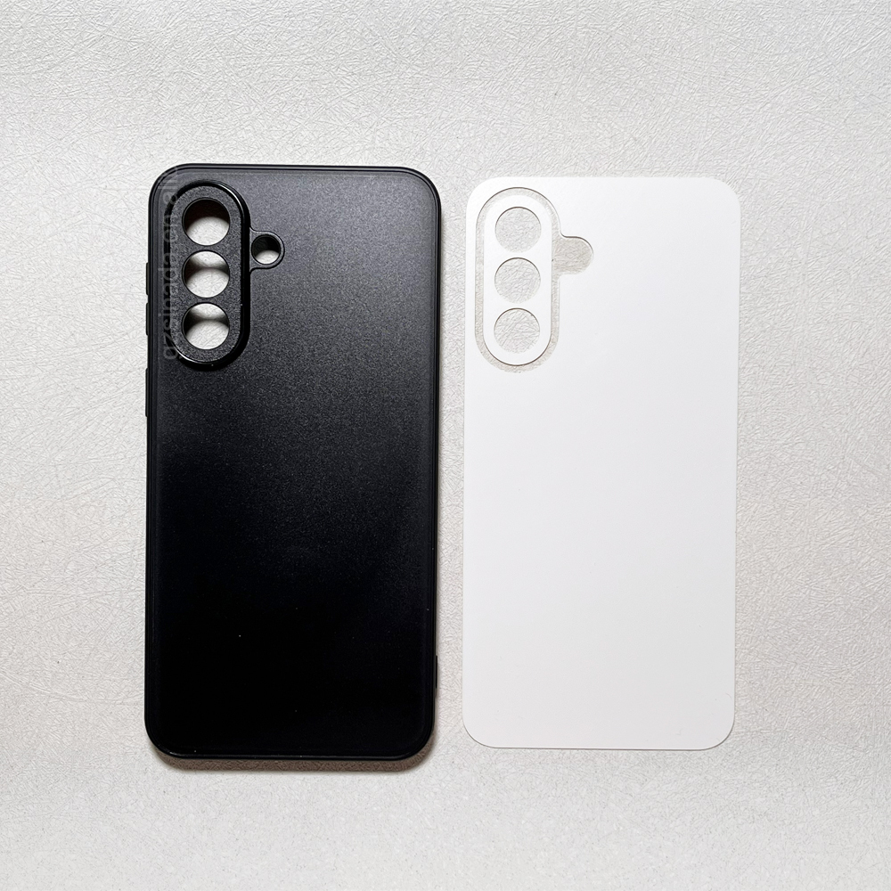 Insert en plastique souple noir mat avec plaque d'objectif imprimable