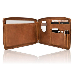Factory Custom <strong>A4</strong> Leather <strong>Conference</strong> Presentation <strong>Folder</strong> Gift Portfolio Document Binder File <strong>Folder</strong> Laptop Bag - Product Image 1