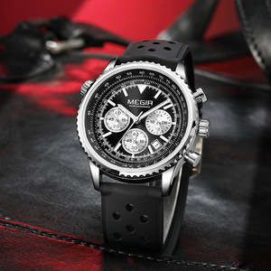 MEGIR Uhr Großhandel Herren multifunktional ultradünn Geschäftsstil Silikonband Uhr wasserdicht Glow Kalender Uhr Reloj - Product Image 2