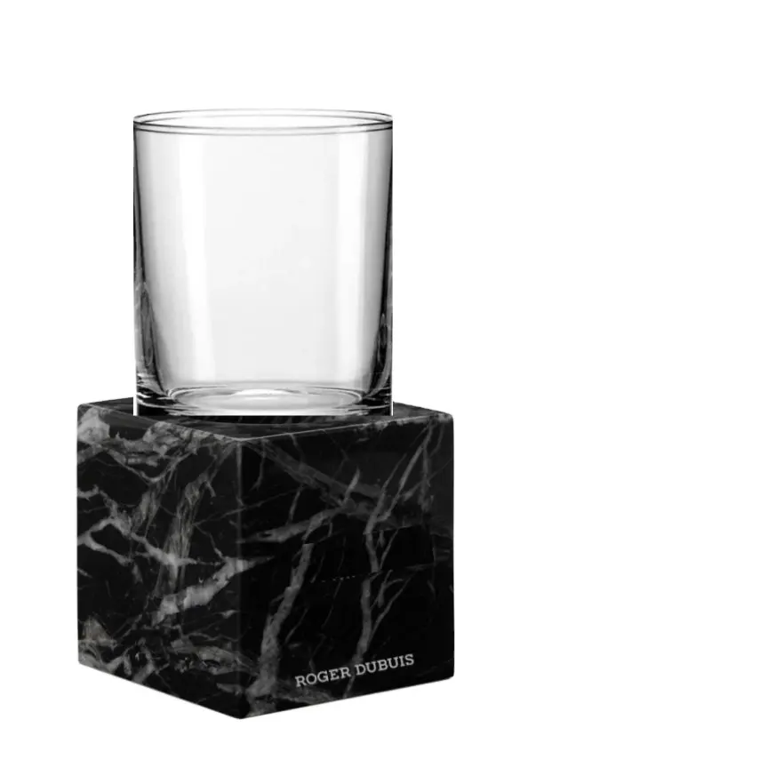 Cubo de hielo de piedra de granito de mármol, Enfriador de champán y vino, soporte enfriador, botella de barril, color blanco y negro, tamaño personalizado