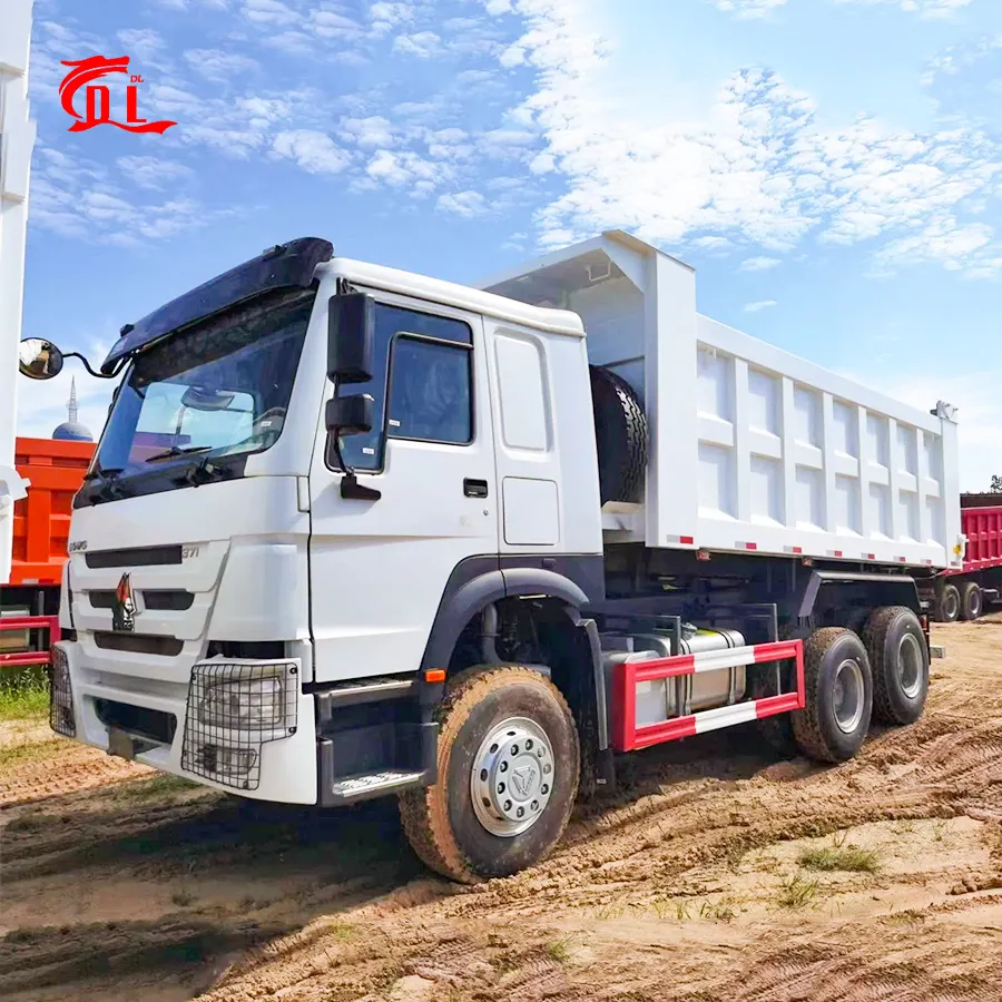 Çin damperli kamyonlar kullanılan 30ton 6x4 10 tekerlekler 371hp 375hp Sinotruk Howo damperli kamyon fiyat damperli kamyon satılık