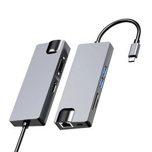 USB3.0 VGA RJ45 porta TF/SD Card 8-in-1 Dock Station Splitter USB tipo C per adattatore HDMI per Laptop PC Notebook - Product Image 1