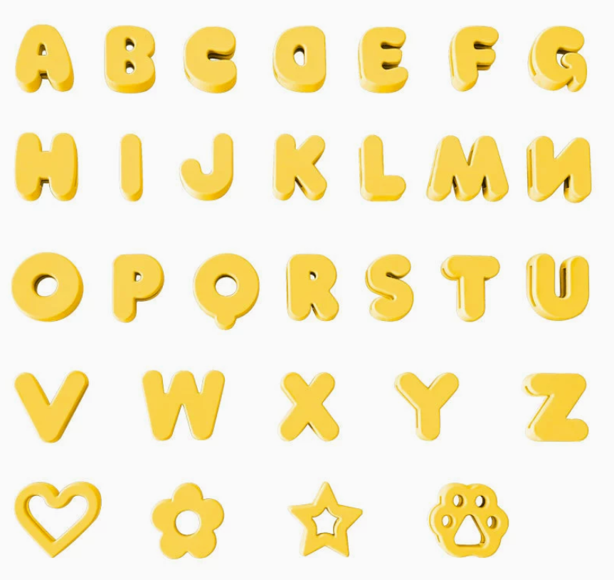 Yellow(A--Z letters)