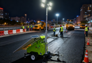 หอตรวจสอบที่จอดรถเปิดโล่งระบบรักษาความปลอดภัยพลังงานแสงอาทิตย์กล้องไร้สาย360สำหรับรถพ่วง - Product Image 6