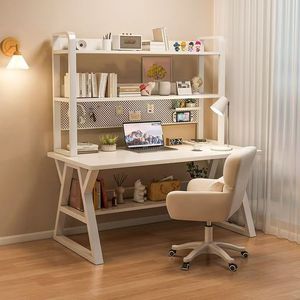 Modern Desktop <strong>computer</strong> desk home with bookshelf Temporary Office Desk <strong>Notebook</strong> Desktop Simple Home Office Desk - Product Image 3