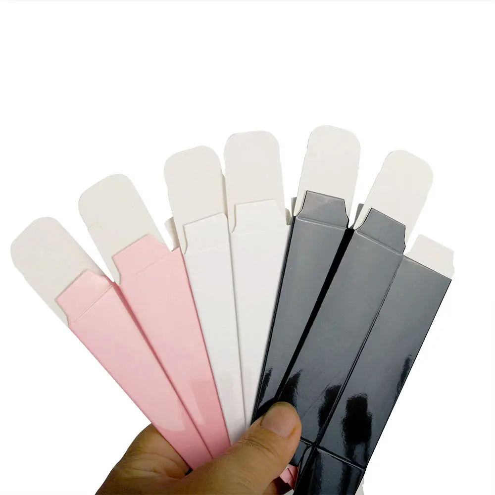 Embalagem de produtos 25X87mm, tubo de cor vermelha para boca, preto/branco, cor vermelha, caixa de papel, embalagem cosmética, aceita logotipo personalizado