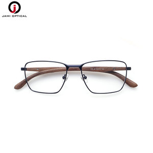 New Arrival kim loại kính quang học chất lượng cao bằng gỗ đền vuông cảnh tượng Frames For Men - Product Image 2
