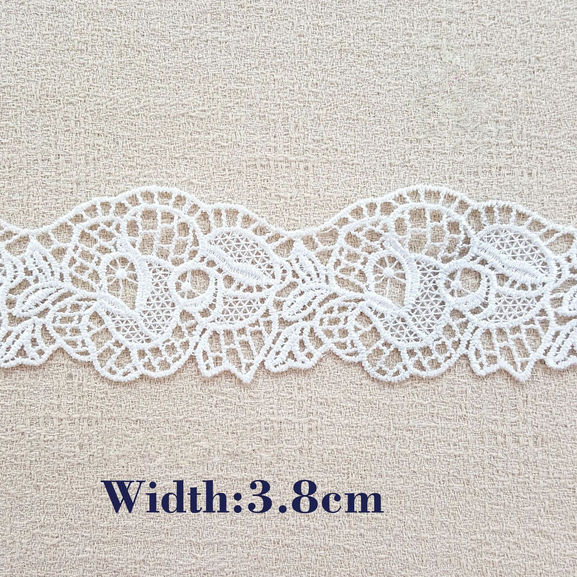 High Quality White Dentelle Water Soluble Cheap Rose Tule Lace Trim Blouse Embroidery Polyester Milk Silk Lace Fabric Trim