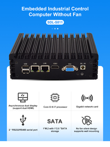 Reproductor de señalización digital de cuatro núcleos I3 I5 I7 Ordenador de grado industrial resistente Mini PC sin ventilador integrado - Product Image 6