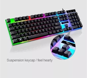 Teclado personalizado RGB para Gaming, ratón con cable de ratón, Usb, fuente de colores, combos de ratón para ordenador de oficina, barato - Product Image 4