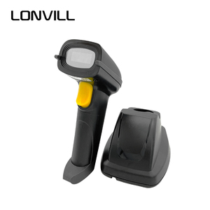 Venta al por mayor 2,4G escáner de código de barras de mano BT QR lector de código inalámbrico 2d escáner de código de barras con soporte - Product Image 3