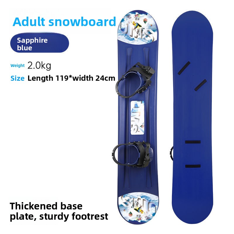 Plaque épaisse à boucle réglable en placage bleu adulte