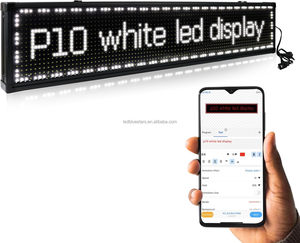 ป้ายดิจิทัล LED P10สีขาว/แดง/เขียว/RGB หน้าจอแบบตั้งโปรแกรมได้บอร์ดแสดงข้อความเคลื่อนไหว LED แบบตั้งโปรแกรมได้