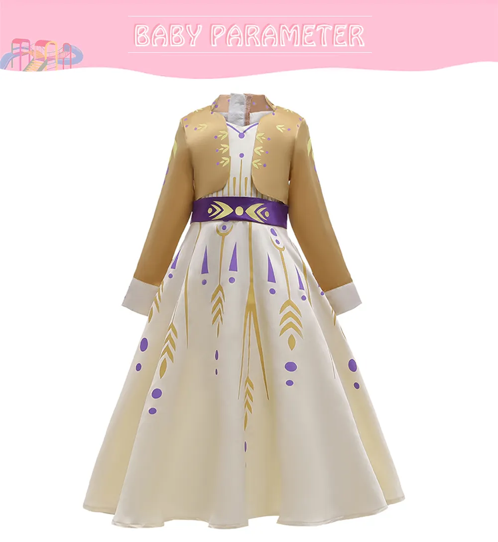 Vestido de Anna y Elsa para niña, disfraz de princesa para fiesta, vestidos de bebé, ropa de Cosplay de Navidad, D0080, novedad de invierno de 2019