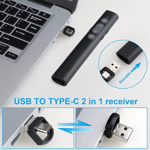 AAA batteria 2.4G puntatore Laser Wireless presentatore con il tipo c Powerpoint telecomando PPT Flip Pen - Product Image 2