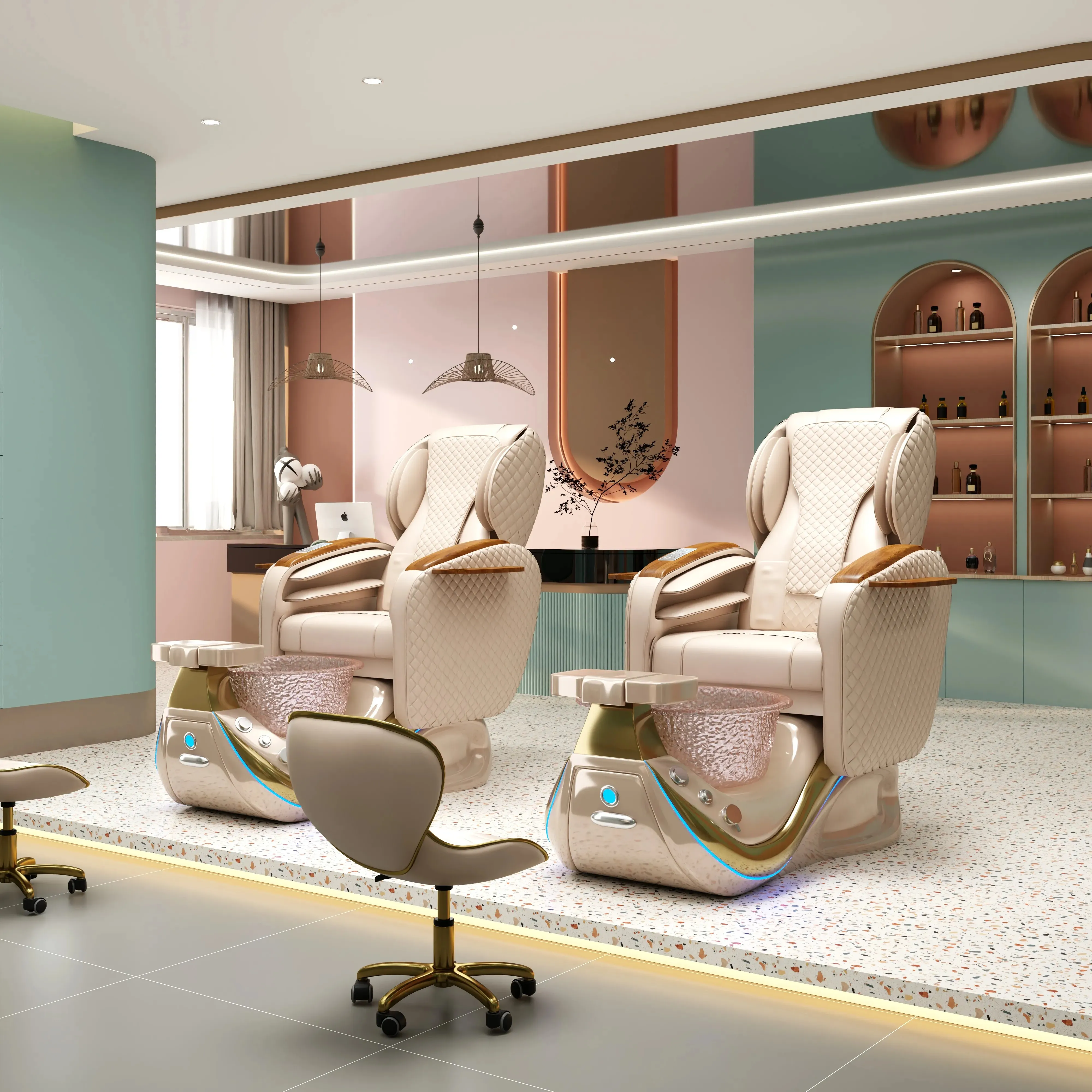 Salão de beleza móveis mão humana massagem pedicure cadeira pé spa pedicure elétrica cadeiras para venda