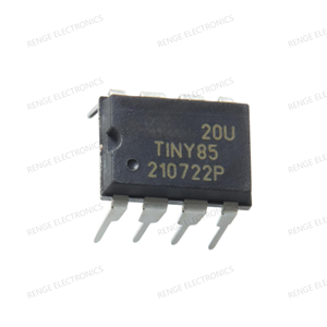 Microcontrollore AVR ATTINY85-20PU a 8 bit con Flash programmabile In sistema 2/4/8K byte, registri di lavoro generici 32x8 - Product Image 1