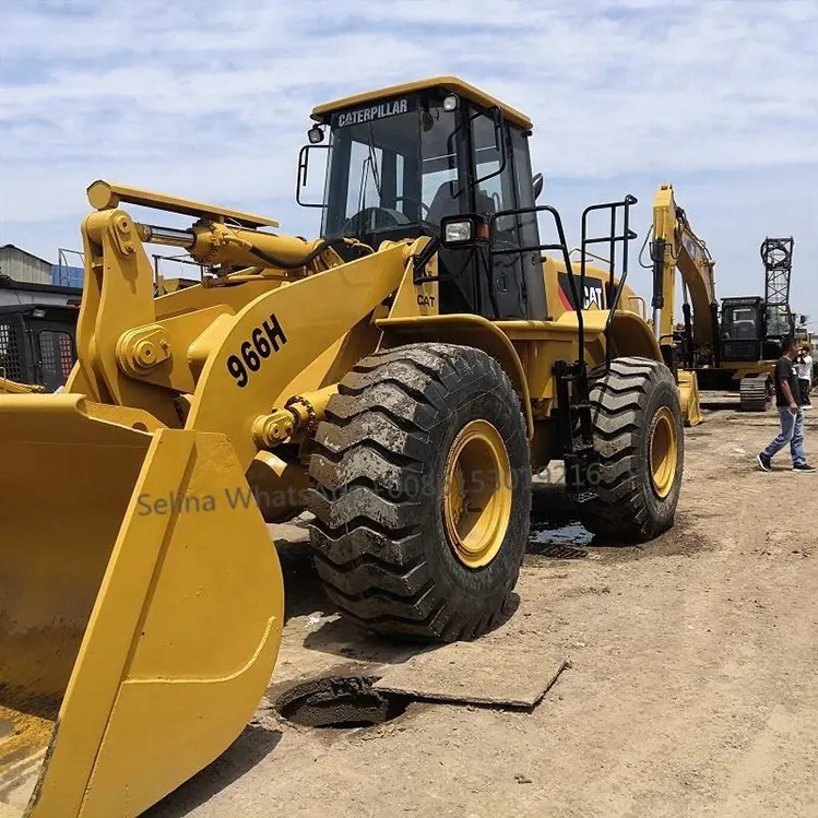 Máquina de segunda mão/equipamento caterpillar 966e preço de carregador frontal barato/usado carregador de gato 966h