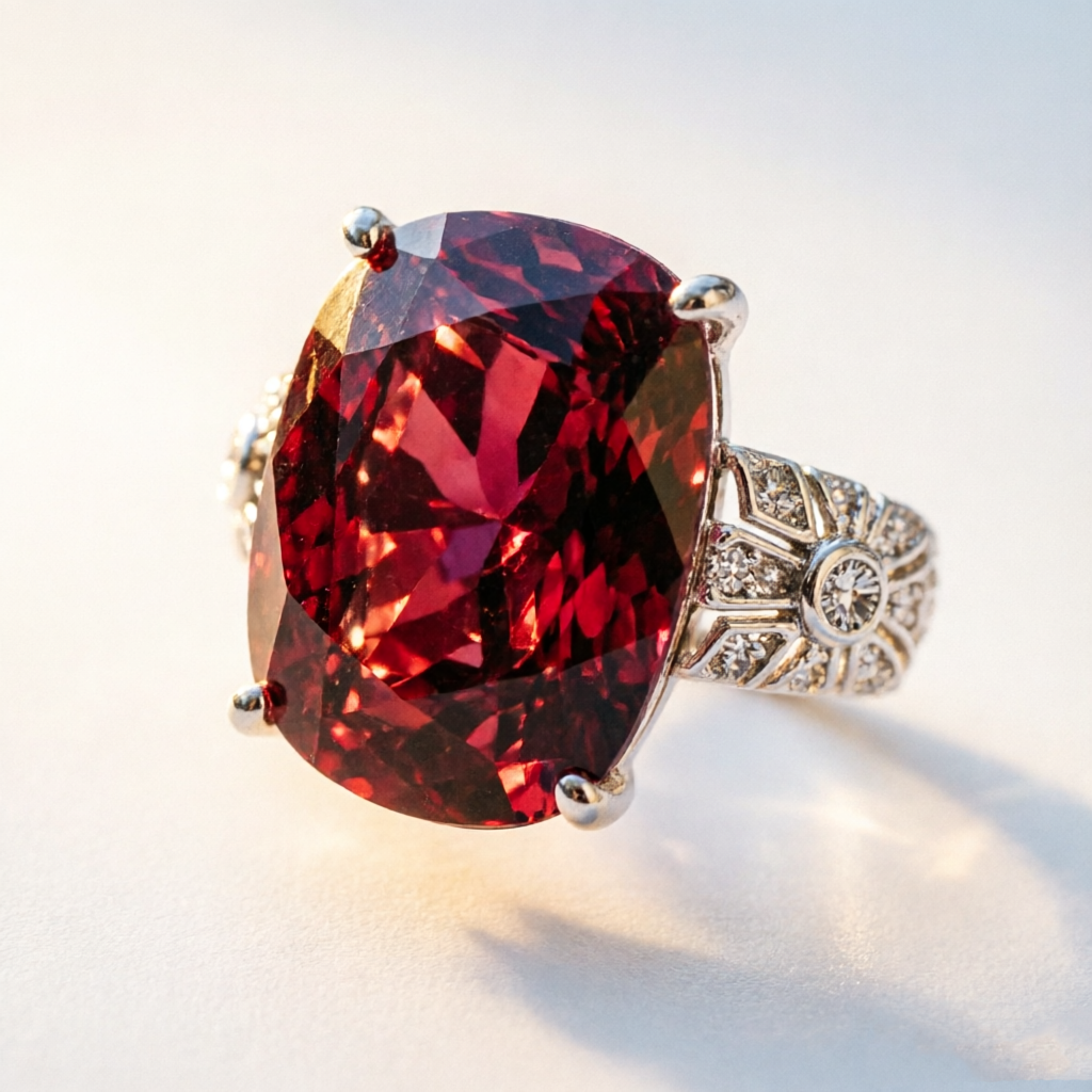Red corundum ring