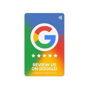 Tarjeta de revisión de Google NFC programable con código QR para redes sociales facebook Instagram Whatsapp Linkedin - Product Image 1