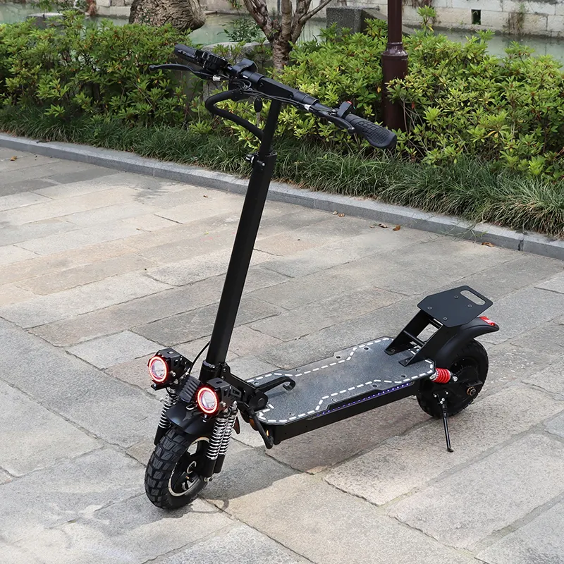 Новый дизайн 1200 Вт бесщеточный двигатель скутер электрический скутер складной электрический скутер с толстыми шинами внедорожный скутер электрический