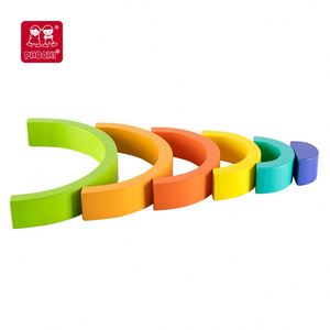 Children Educational Montessori Learning Toy 6 PCS Building Blocks Baby <strong>Rainbow</strong> Stacking Blocks for Kids <strong>rainbow</strong> Stacker - Product Image 3