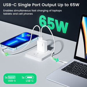 Schitec OEM 65W şarj PD USB C şarj hızlı şarj adaptörleri 65w gan şarj mobil cihaz şarj için - Product Image 2