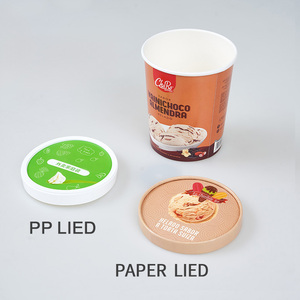 Customizable 16oz 32oz Printed Disposable Ice Cream Paper <strong>Cup</strong> with Paper and pp Lids Spoon Pint <strong>Quart</strong> Paper <strong>Cup</strong> - Product Image 2