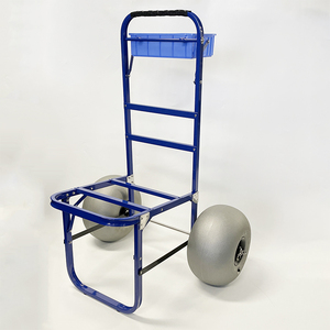 New Outdoor Casting <strong>Cart</strong> Aluminum Fishing Beach Hand Trolley <strong>Cart</strong> Foldable with Balloon Wheels