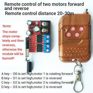 WUZHI ZK-5AD 5A Dual <strong>DC</strong> <strong>Motor</strong> Drive Module With Remote <strong>Control</strong> for Forward and Reverse <strong>PWM</strong> <strong>Speed</strong> Regulation Remote <strong>Control</strong>