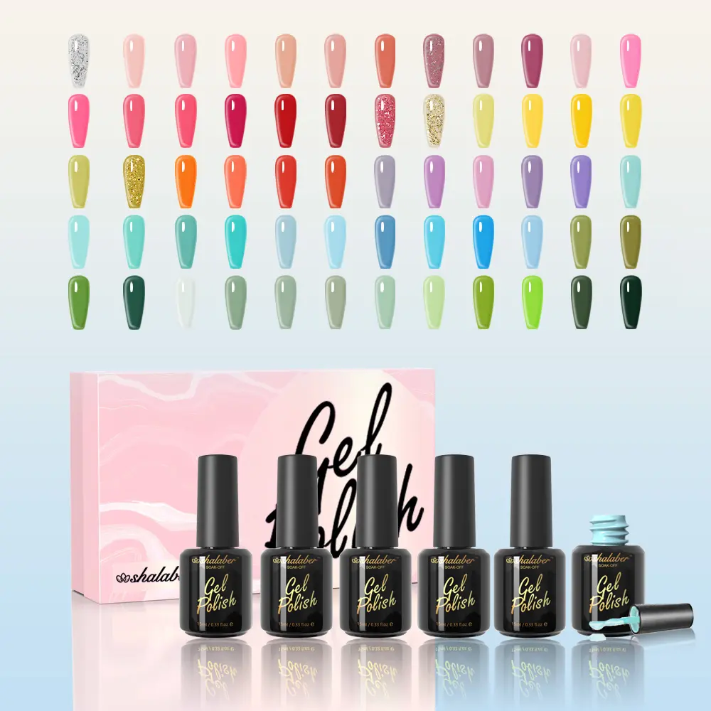 Vente en gros de vernis à ongles gel 60 couleurs colorées professionnelles Kit de vernis à ongles gel UV à tremper