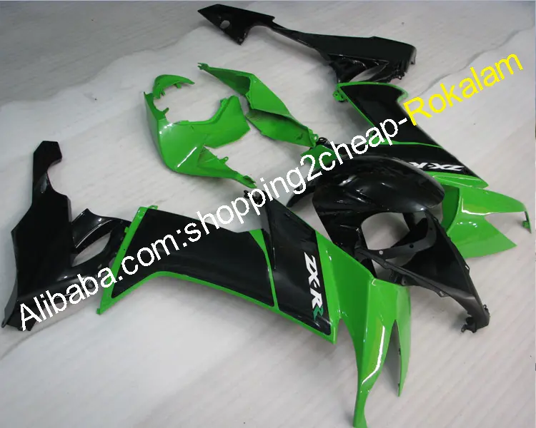 Carenado verde y negro para motocicleta Kawasaki, ZX-10R, ZX10R, 2008, 2009, 2010, ZX10R, ZX, 10R, Ninja