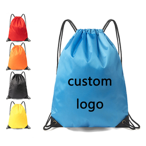 Logotipo personalizado impreso barato poliéster bolsa con cordón gimnasio deportes dibujar cadena bolsas no tejidas deporte mochila con cordón bolsa promoción - Product Image 5