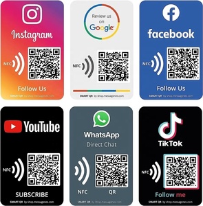 Tarjetas de control de acceso de reseñas de Google programables personalizadas Nfc Ntag213 215 216 Tarjeta DE REVISIÓN DE Google con código Qr - Product Image 6
