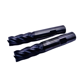 <strong>Weldon</strong> Carbide Flat Shank End Mill HRC55 Side Fixed Handle End Milling Cutter 4 Flutes Solid High Efficlency Unequal Endmill - Product Image 2