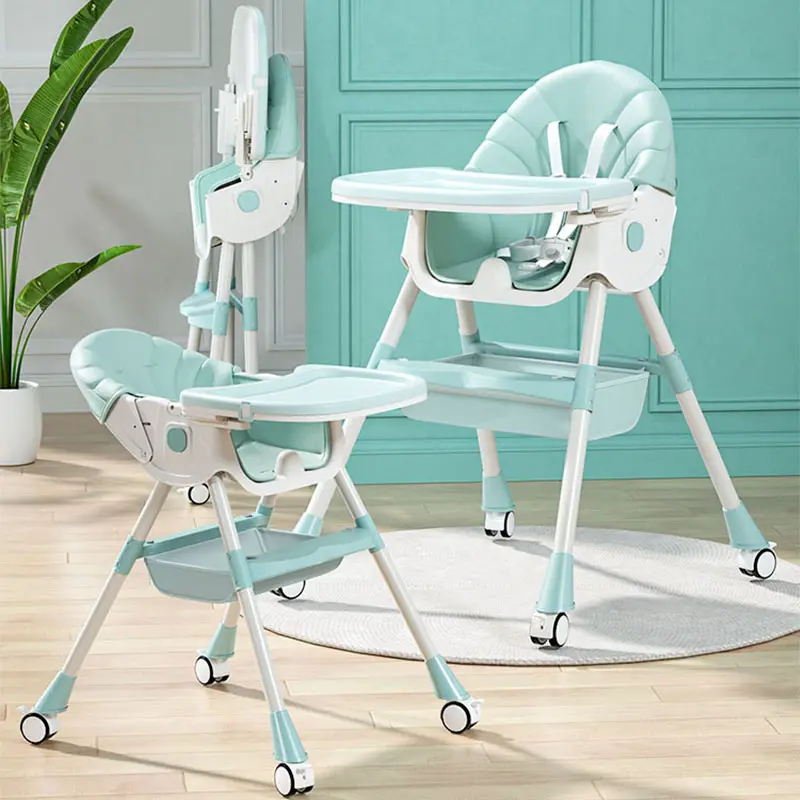 360 Rotation haute qualité alimentation infantile en plastique enfants bébé haute salle à manger chaise de jeu insérer avec coussin court Chicco