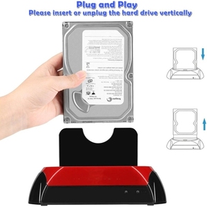 2.5 \ "3.5 \" IDE USB 2.0 harici sabit disk muhafaza plastik kasa HDD veya SSD için kart okuyucu ve abd fişi ile - Product Image 2