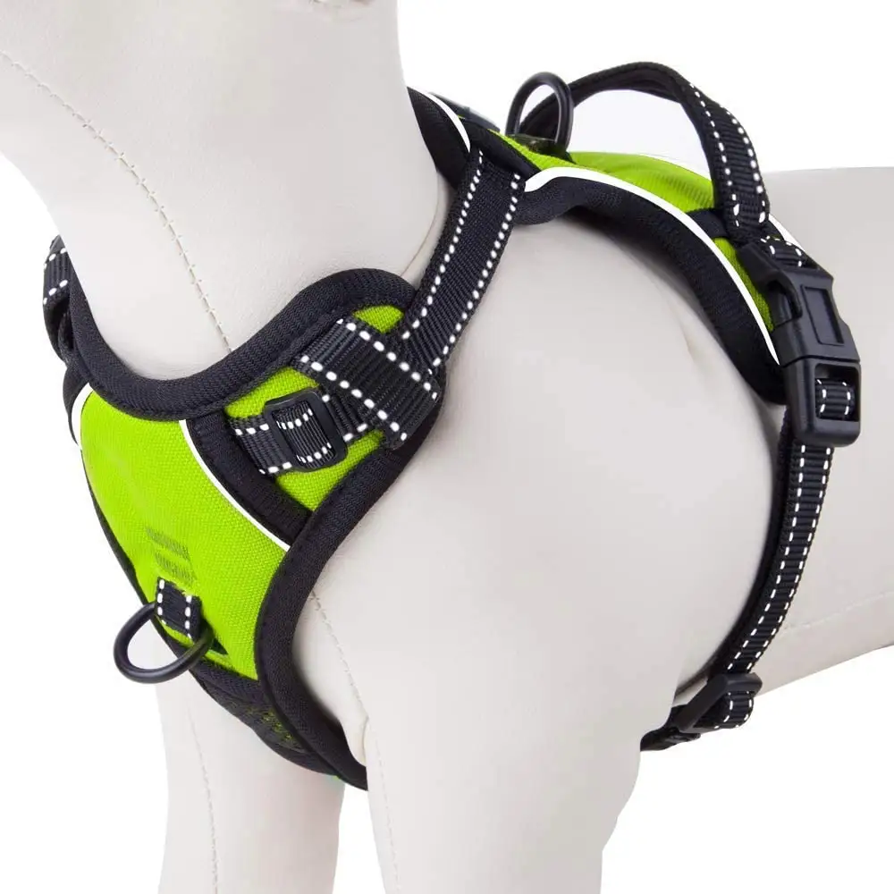 Wholesale Custom logo Soft  luxury reflective nylon dog harness Breathable harness