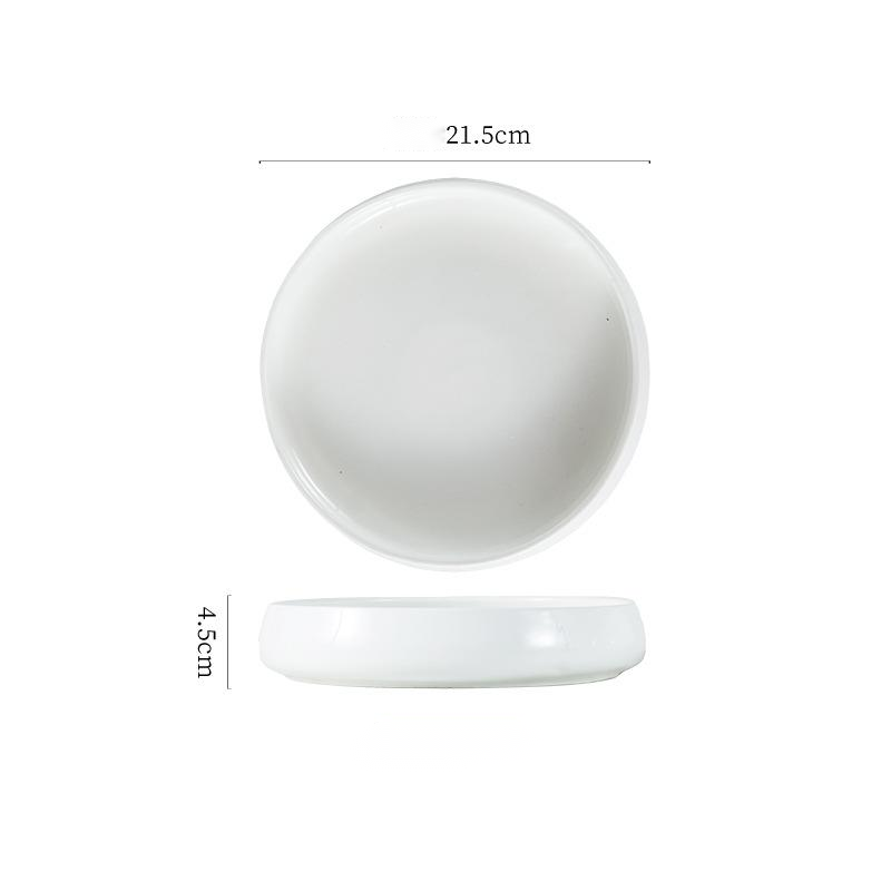 Assiette creuse blanche de 8,5 pouces
