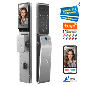 Produttore biometrico impermeabile 3D riconoscimento del volto impronta digitale Tuya carta Wifi blocco Video Intercom Smart serratura porta - Product Image 1