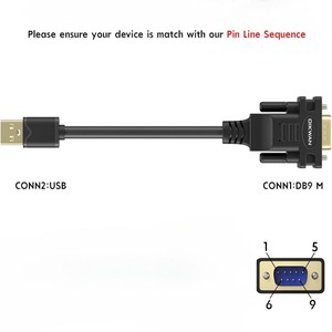 <strong>USB</strong>-C/<strong>USB</strong>-A to RS232 DB9 <strong>Serial</strong> Adapter Cable Chipset Compatible Windows 11 10 8 7 Vista XP 2000 Linux Mac OS for Printer Use - Product Image 3
