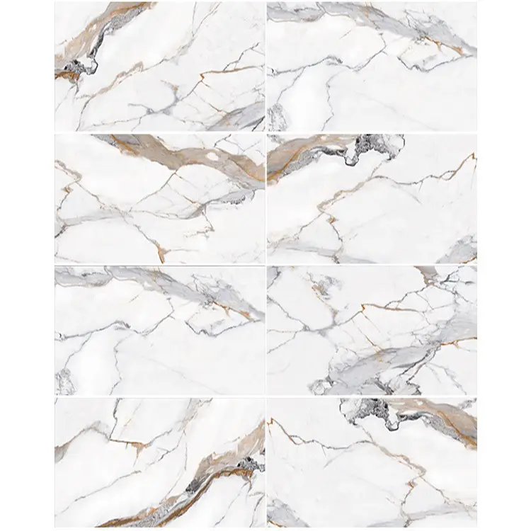 YD Stone 90x180 piastrelle smaltate antiscivolo Calacatta White Gold Sands piastrelle da parete in ceramica di marmo decorativo