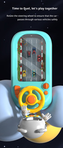 Samtoy B/O教育シミュレーションテーブルカーレースアドベンチャーゲーム子供用ハンドルおもちゃ子供用カラーボックス2.5kg - Product Image 4