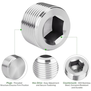 Kích cỡ khác nhau thép không gỉ ren phù hợp loại thiết lập NPT Ống phích cắm cho hệ thống ống nước và sử dụng công nghiệp - Product Image 2