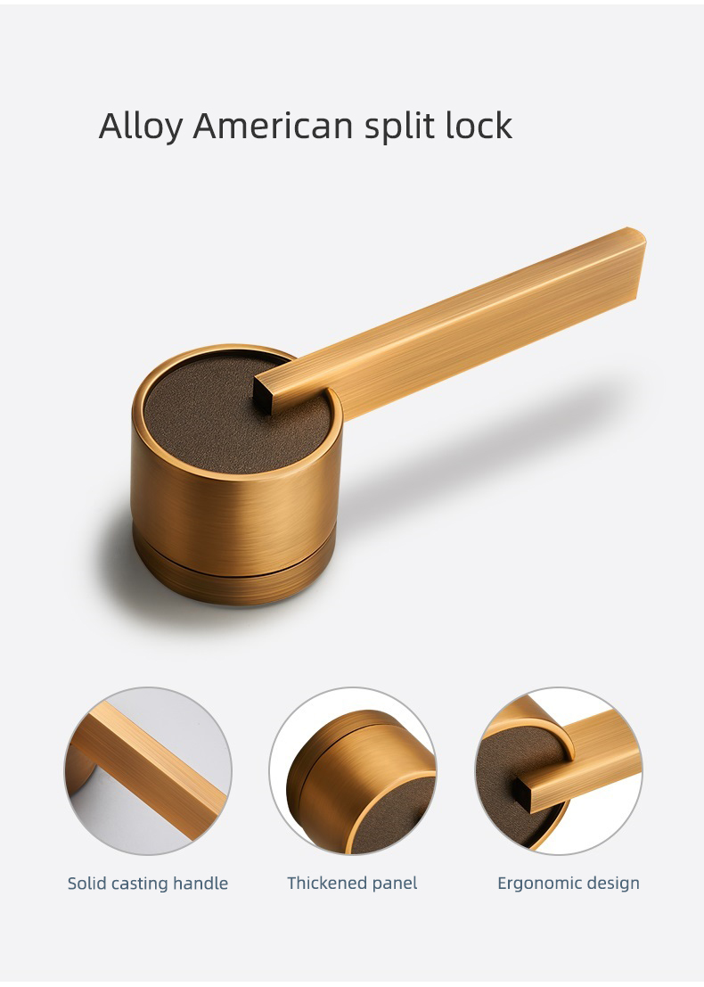 Professional Quality Leather Zinc Door Handle Luxury Lock Door Handle Indoor