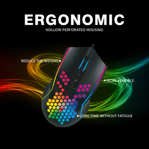 Il Mouse da gioco USB con cavo luminoso in stile Mini 6D di fascia alta è dotato di tracciamento ottico programmabile ricaricabile per la fabbrica di energia