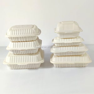Factory Directly Eco-friendly Compostable Cornstarch Corn <strong>Starch</strong> Container Plastic Food <strong>Box</strong> - Product Image 6